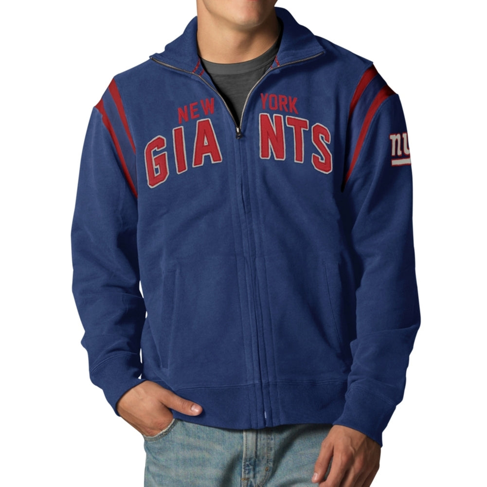 New York Giants - Heisman Premium Track Jacket Men's Jackets New York Giants 2XL Blue 