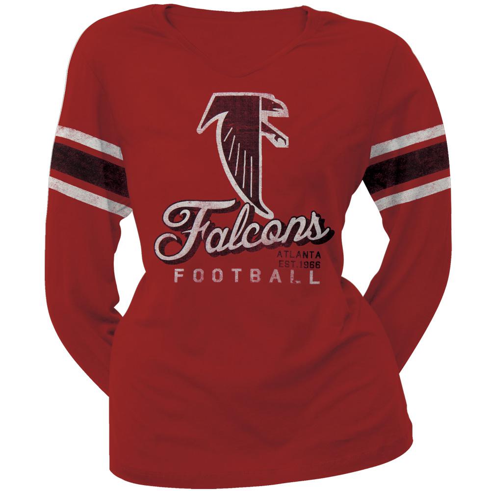 Atlanta Falcons - Homerun Premium Juniors Long Sleeve T-Shirt Juniors Long Sleeves Atlanta Falcons SM Red 