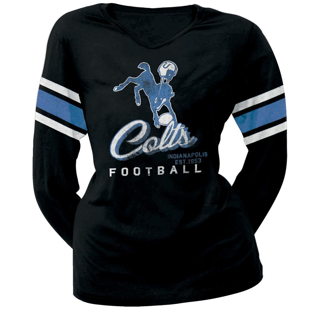 Indianapolis Colts - Homerun Premium Juniors Long Sleeve T-Shirt Juniors Long Sleeves Indianapolis Colts LG Black 