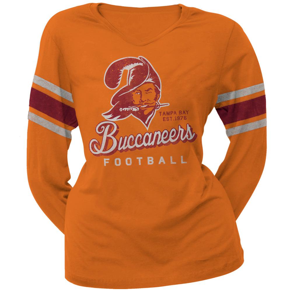 Tampa Bay Buccaneers Throwback Helmet Long Sleeve Tee from Homage. | Officially Licensed Vintage NFL Apparel from Homage Pro Shop.