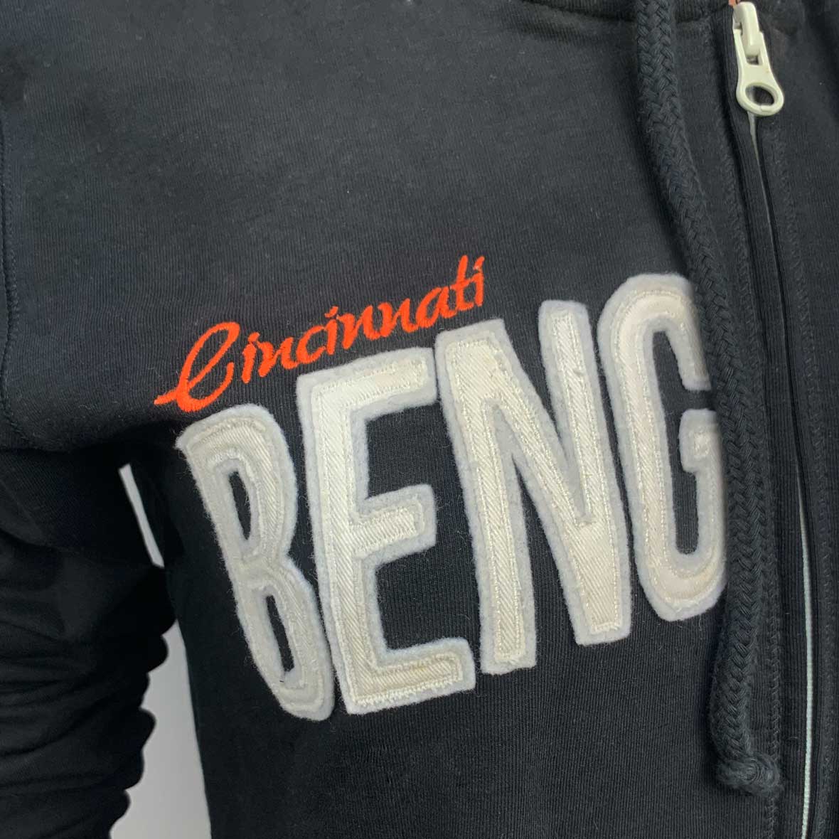 Cincinnati Bengals Pep Rally Premium Juniors Full Zip Hoodie - Black Juniors Hoodies Cincinnati Bengals   