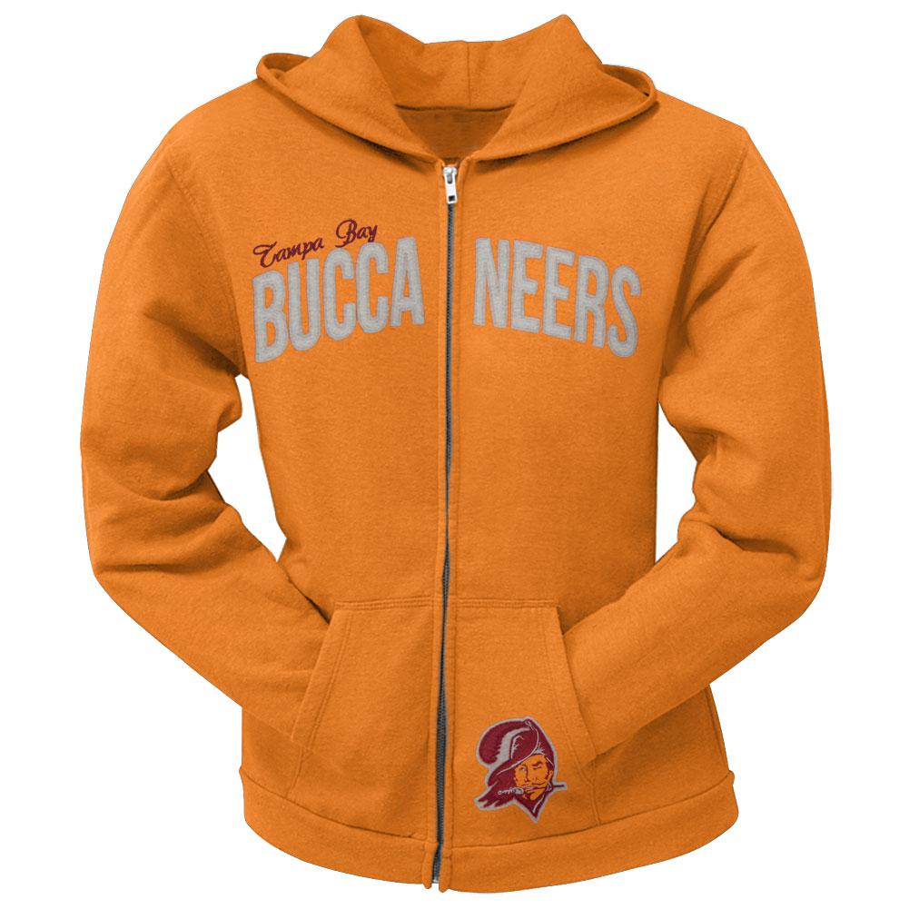 Tampa Bay Buccaneers - Pep Rally Premium Juniors Full Zip Hoodie Juniors Hoodies Tampa Bay Buccaneers LG Orange 