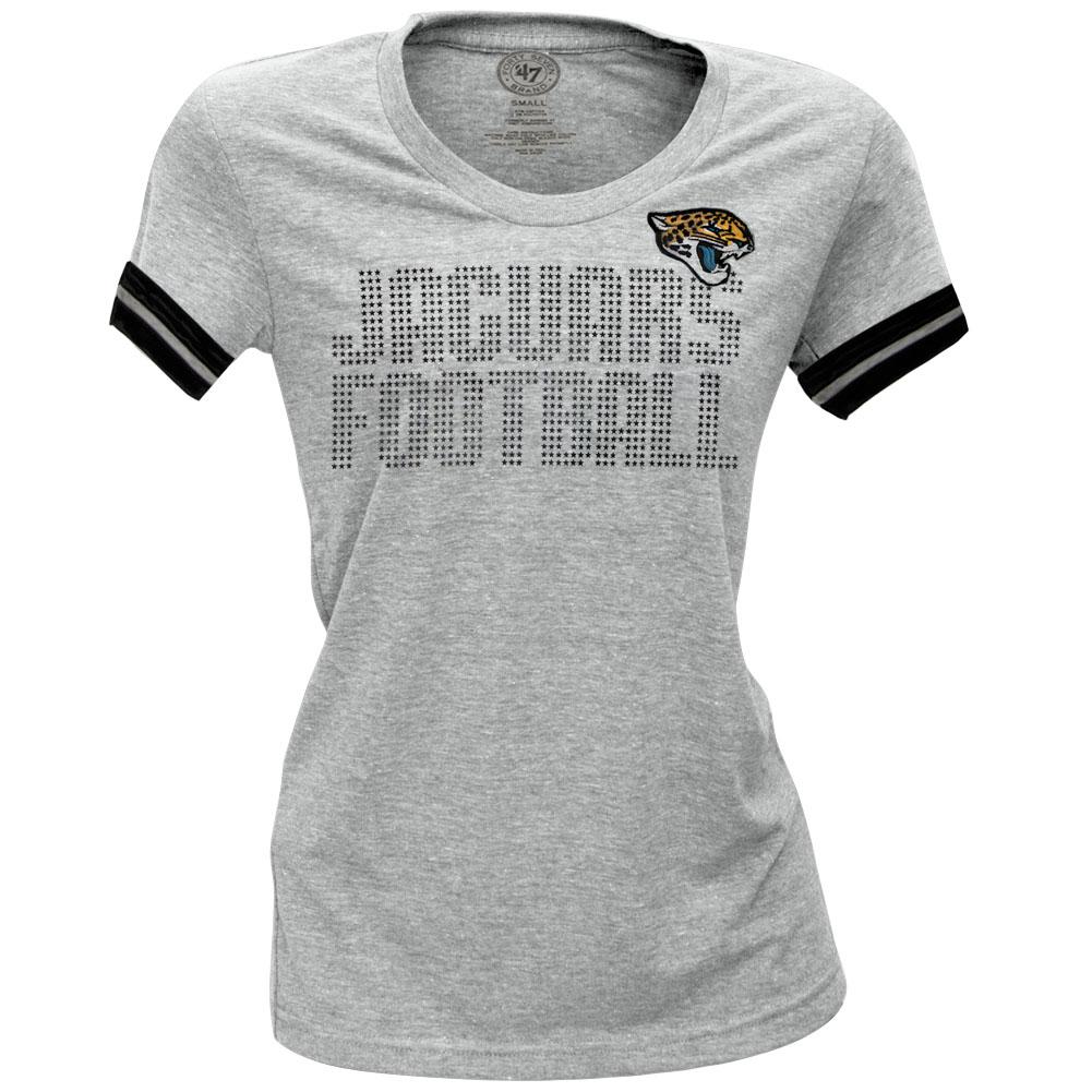 Jacksonville Jaguars - Showtime Premium Juniors Scoop T-Shirt Juniors T-Shirts Jacksonville Jaguars LG Grey 