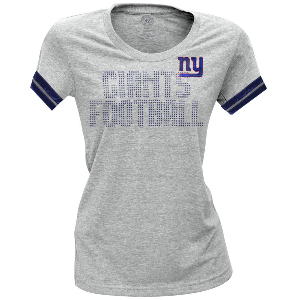 New York Giants - Showtime Premium Juniors Scoop T-Shirt Juniors T-Shirts New York Giants SM Grey 