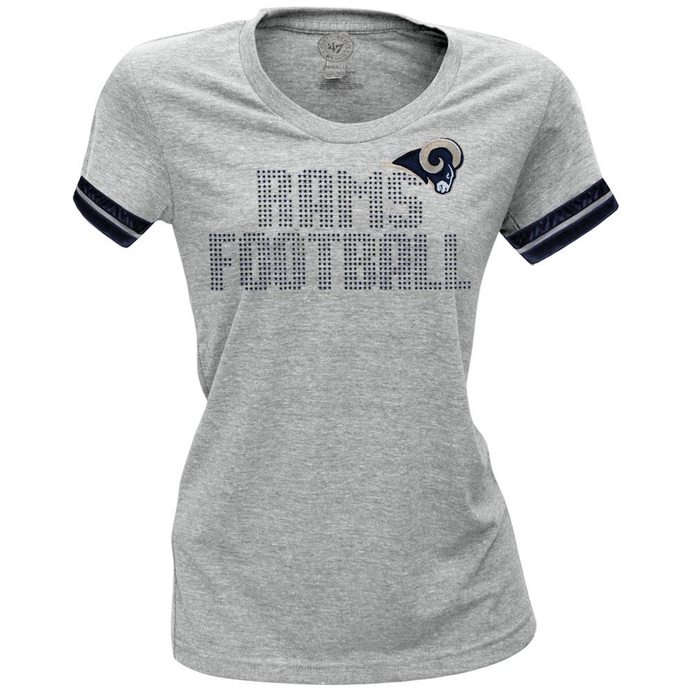 St. Louis Rams - Showtime Premium Juniors Scoop T-Shirt Juniors T-Shirts St. Louis Rams LG Grey 