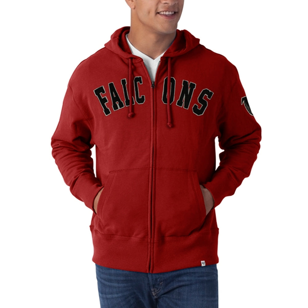 Atlanta Falcons - Striker Full Zip Premium Hoodie Men's Hoodies Atlanta Falcons 2XL Red 