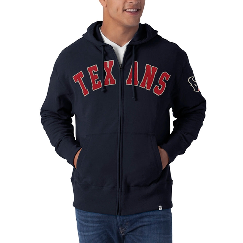 Houston Texans - Striker Full Zip Premium Hoodie Men's Hoodies Houston Texans MD Blue 