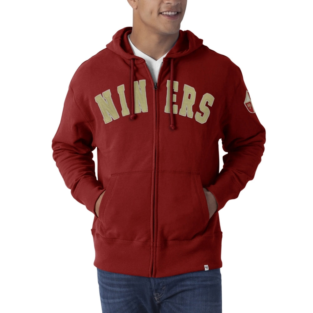 San Francisco 49ers - Striker Full Zip Premium Hoodie Men's Hoodies San Francisco 49ers LG Red 