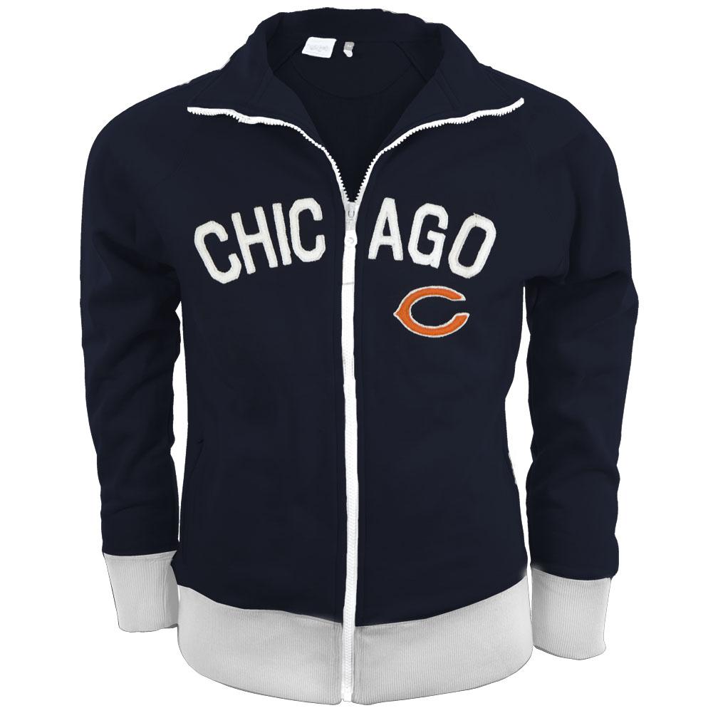 Chicago Bears - Tennis Premium Juniors Stretch Track Jacket Juniors Jackets Chicago Bears LG Blue 