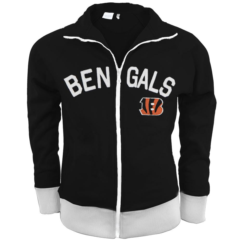 Cincinnati Bengals - Tennis Premium Juniors Stretch Track Jacket Juniors Jackets Cincinnati Bengals LG Black 