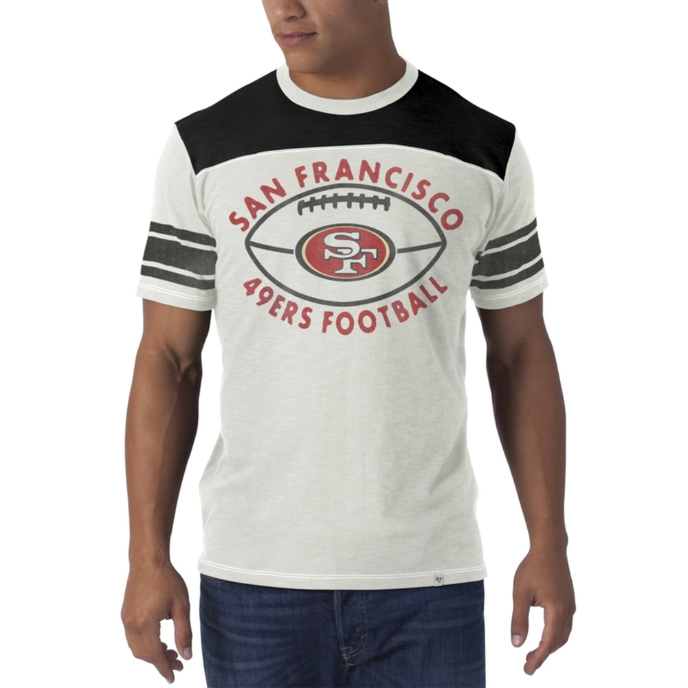 San Francisco 49ers - Top Gun Premium T-Shirt Men's T-Shirts San Francisco 49ers MD White 