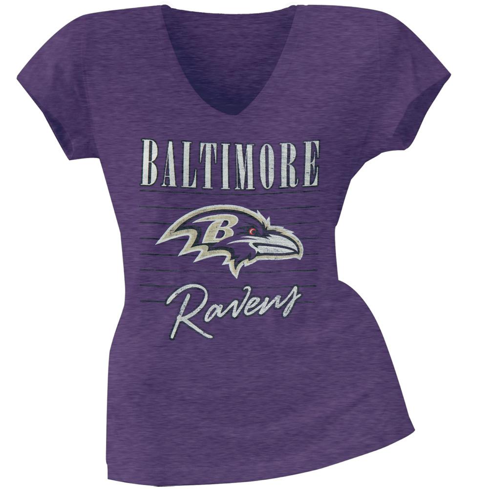 Baltimore Ravens - Scrum Logo Premium Juniors T-Shirt Juniors T-Shirts Baltimore Ravens SM Purple 