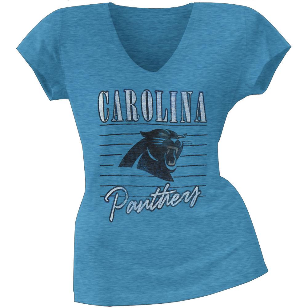 Carolina Panthers - Scrum Logo Premium Juniors T-Shirt Juniors T-Shirts Carolina Panthers MD Blue 