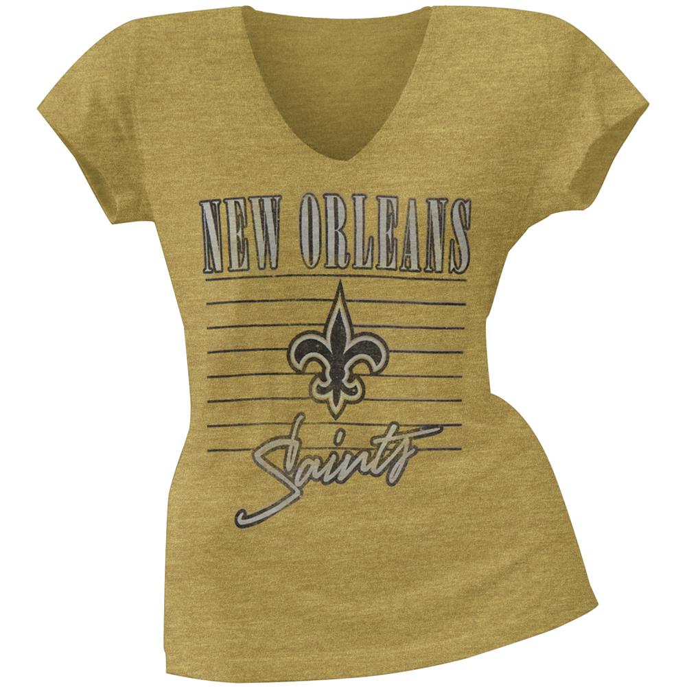 New Orleans Saints - Scrum Logo Premium Juniors T-Shirt Juniors T-Shirts New Orleans Saints LG Yellow 