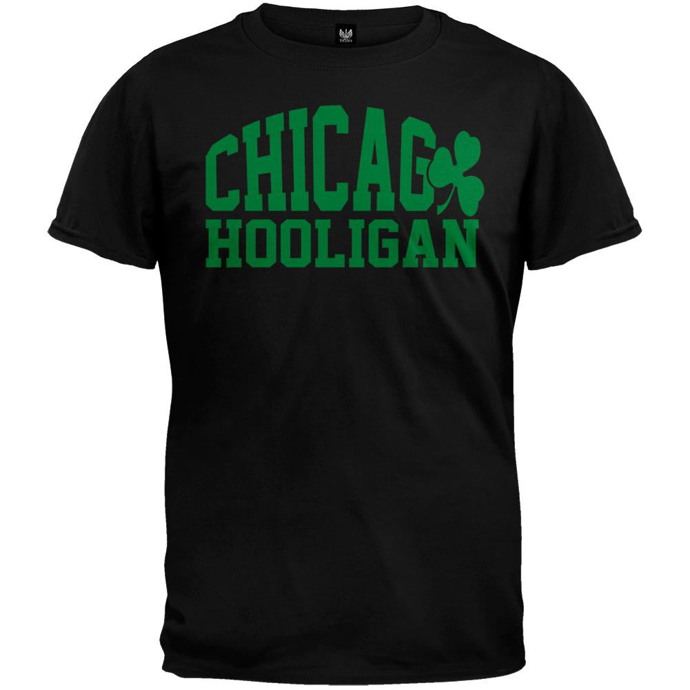 St. Patricks Day - Chicago Hooligan Green T-Shirt Men's T-Shirts Old Glory   