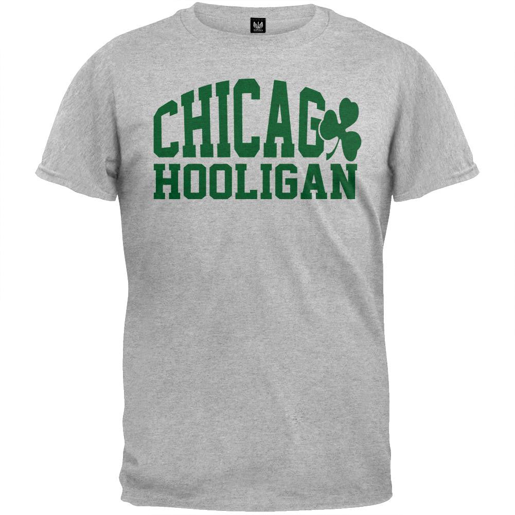 St. Patricks Day - Chicago Hooligan Green T-Shirt Men's T-Shirts Old Glory   