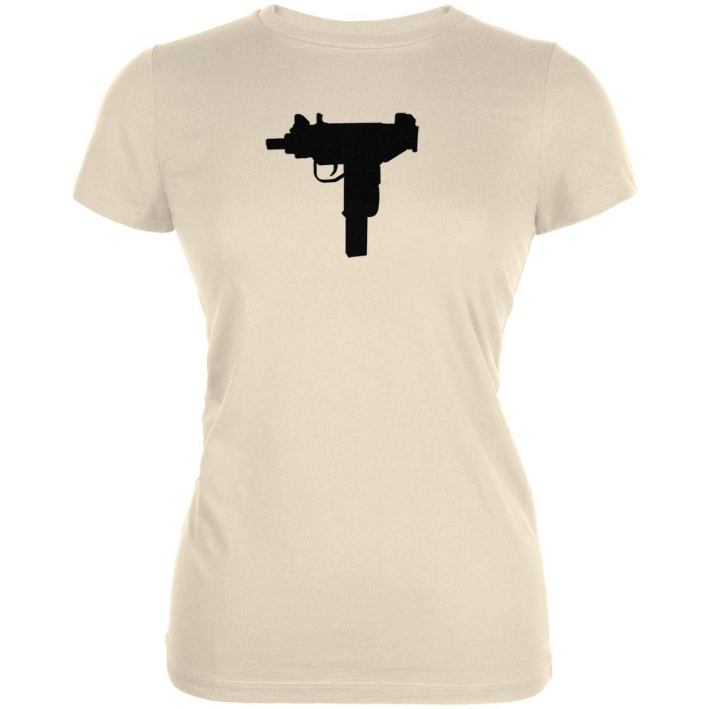 Pistols - Uzi Silhouette Sand Juniors T-Shirt Juniors T-Shirts Old Glory LG Beige 