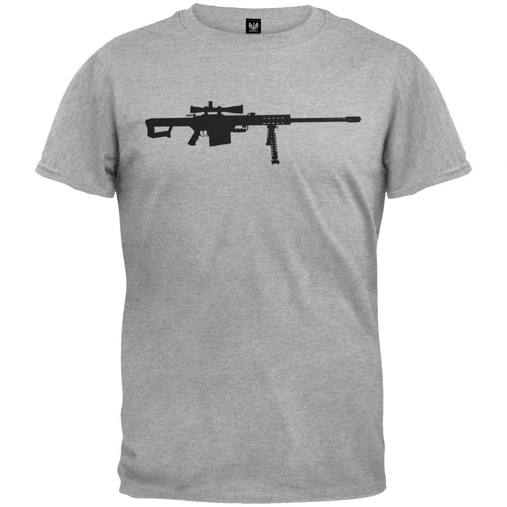 Barrett Rifle Silhouette Military Green T-Shirt Men's T-Shirts Old Glory   