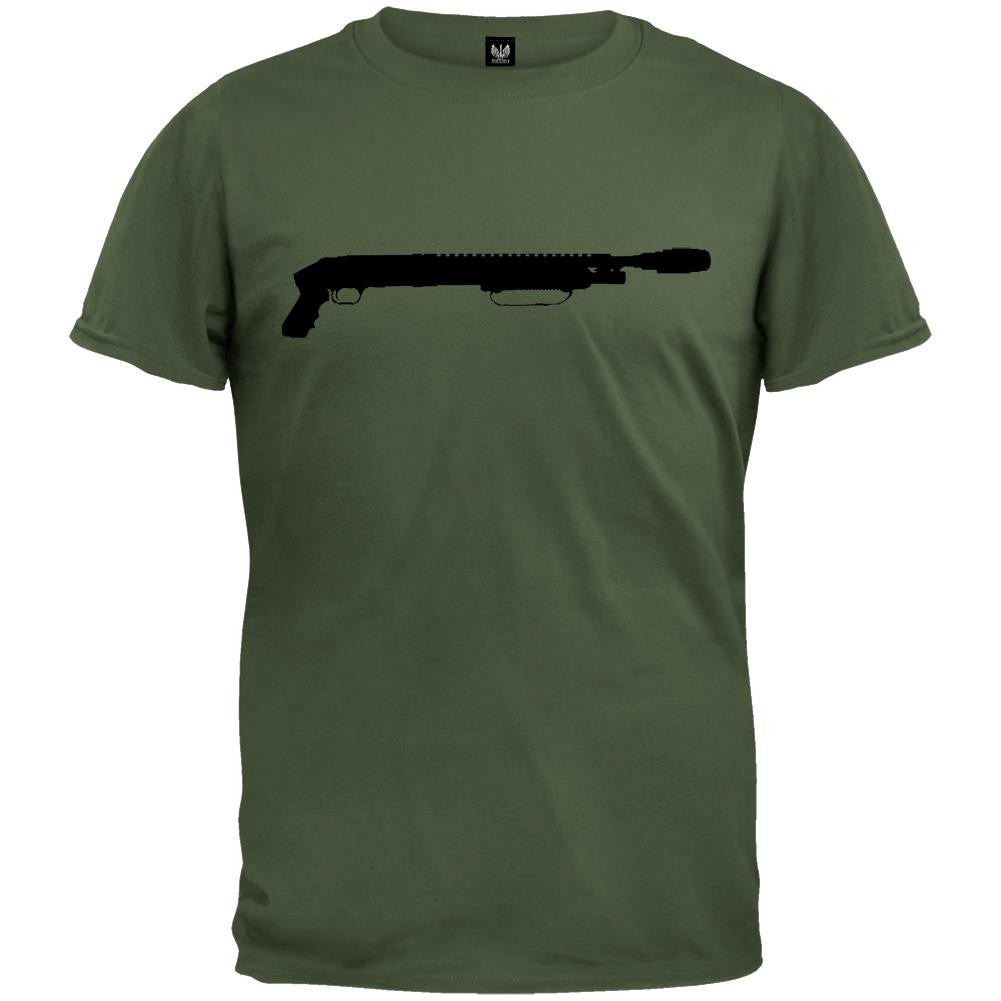 Shotguns - Mossberg Silhouette Military Green T-Shirt Men's T-Shirts Old Glory   