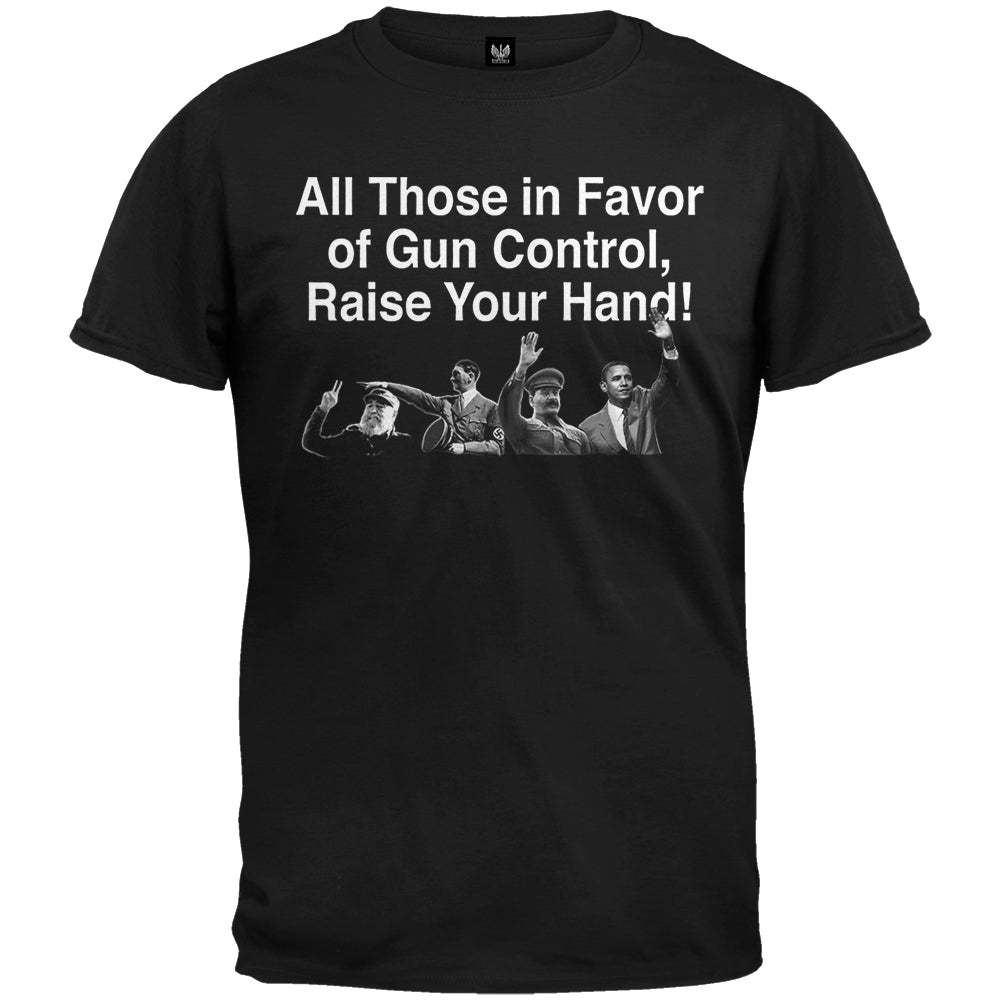 All Those In Favor Of Control Black T-Shirt Men's T-Shirts Old Glory 2XL Black 