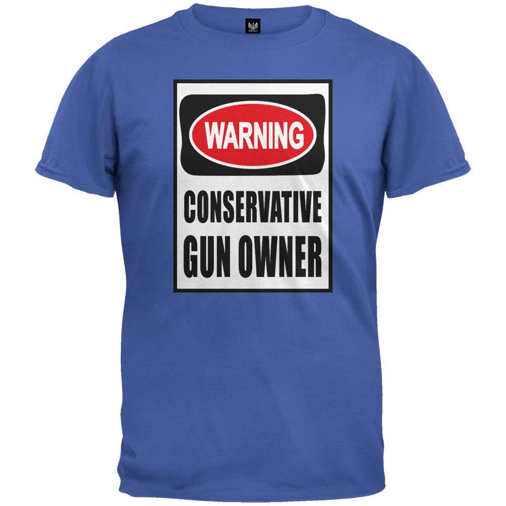 Conservative Gun Owner Sign Royal T-Shirt Men's T-Shirts Old Glory 2XL Blue 