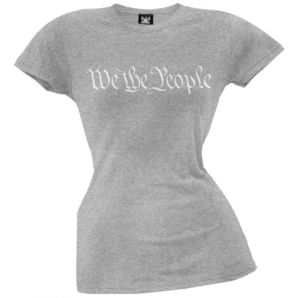 We The People Red Juniors T-Shirt Juniors T-Shirts Old Glory   