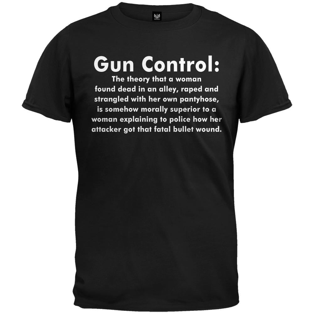 Gun Control Definition Black T-Shirt Men's T-Shirts Old Glory   