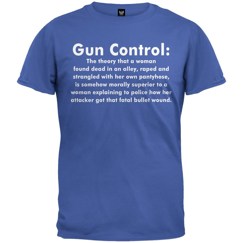 Gun Control Definition Royal T-Shirt Men's T-Shirts Old Glory 2XL Blue 