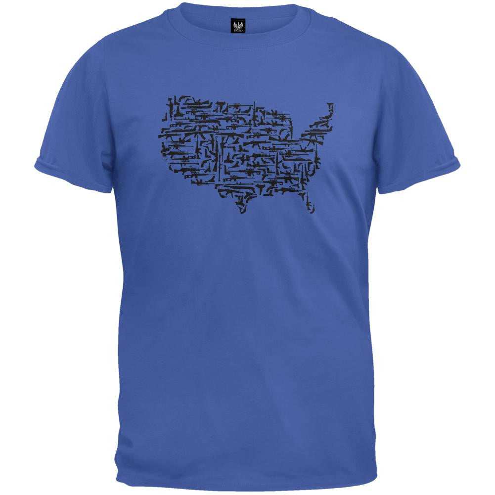 Guns In The US Royal T-Shirt Men's T-Shirts Old Glory 2XL Blue 