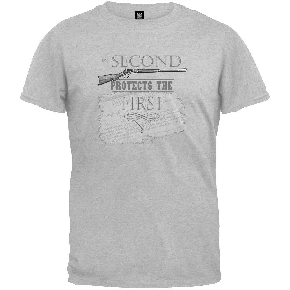 The Second Protects The First Black T-Shirt Men's T-Shirts Old Glory   