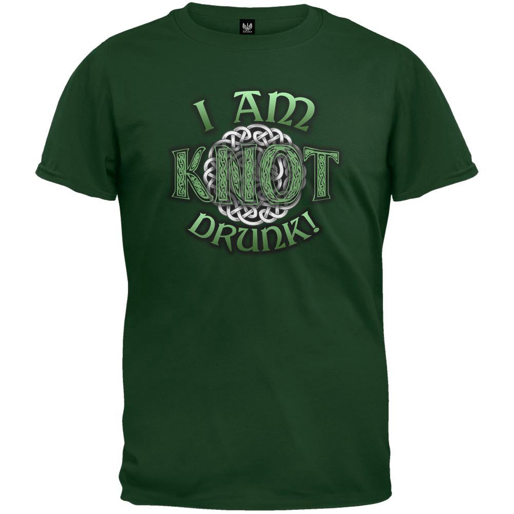 St.Patricks Day- Am Knot Drunk T-Shirt Men's T-Shirts Old Glory SM Dark Green 