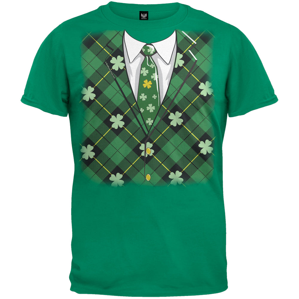 St. Patricks Day - Irish Leprechaun Costume Green Adult T-Shirt Men's T-Shirts Old Glory 3XL Irish Green 