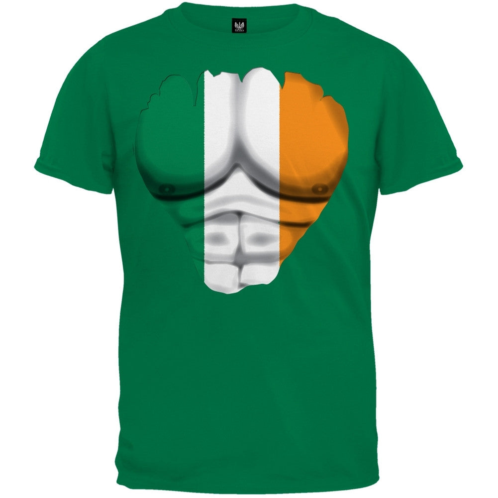 Irish Flag Chest T-Shirt Men's T-Shirts Old Glory SM Green 