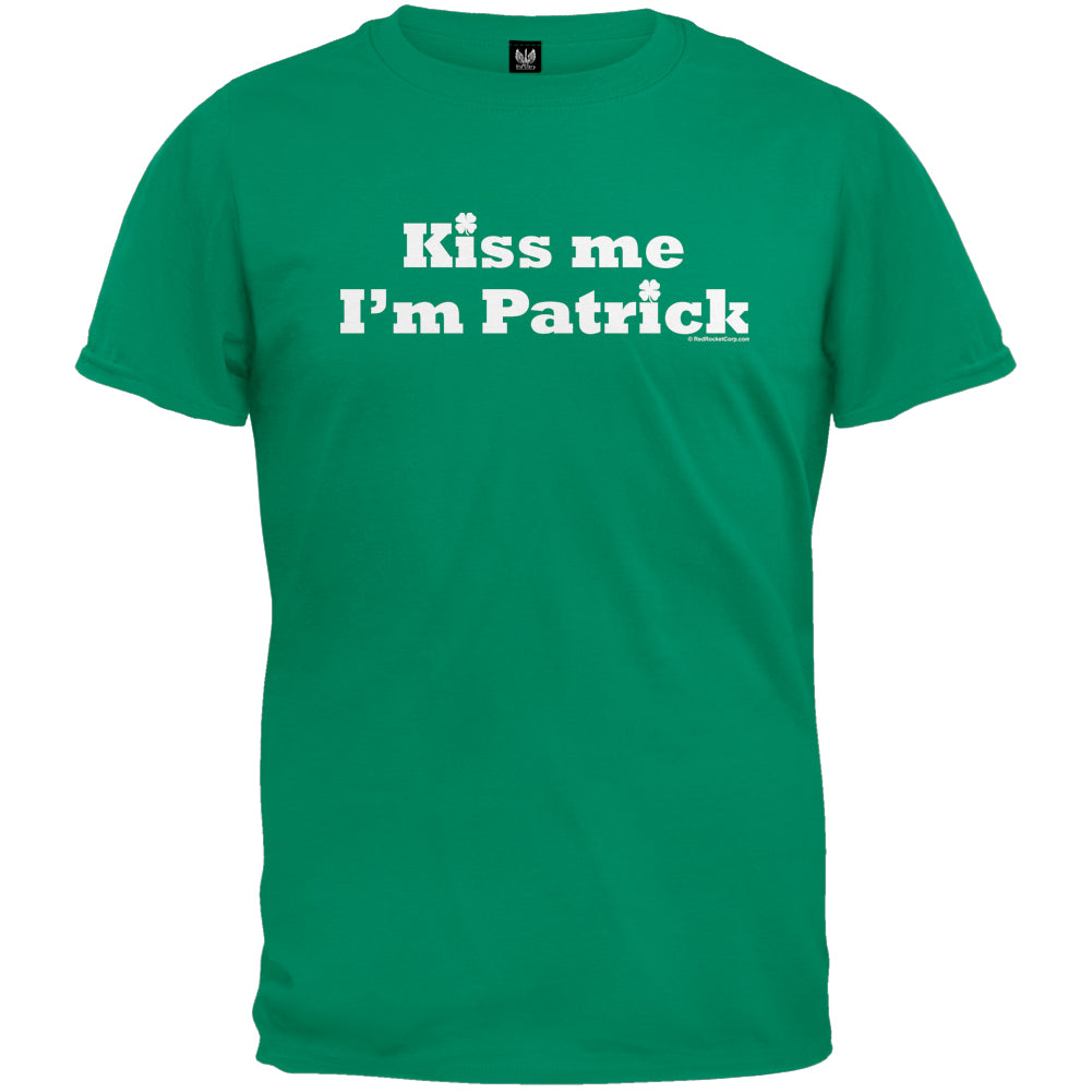 Kiss Me I'm Patrick T-Shirt Men's T-Shirts Old Glory 3XL Irish Green 