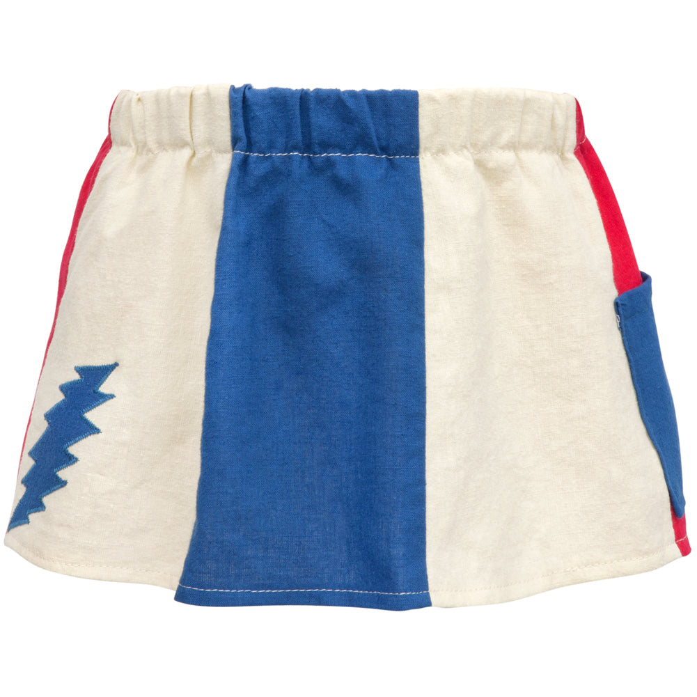 Grateful Dead - Lightning Bolt Natural Infant Panel Skirt Infant Skirts Grateful Dead   