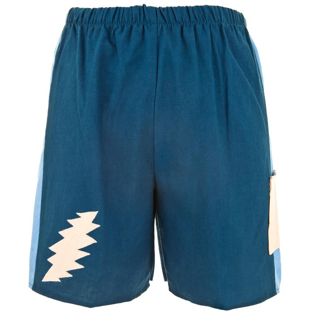 Grateful Dead - Lightning Bolt Blue Juvy Shorts Juvenile Shorts Grateful Dead   
