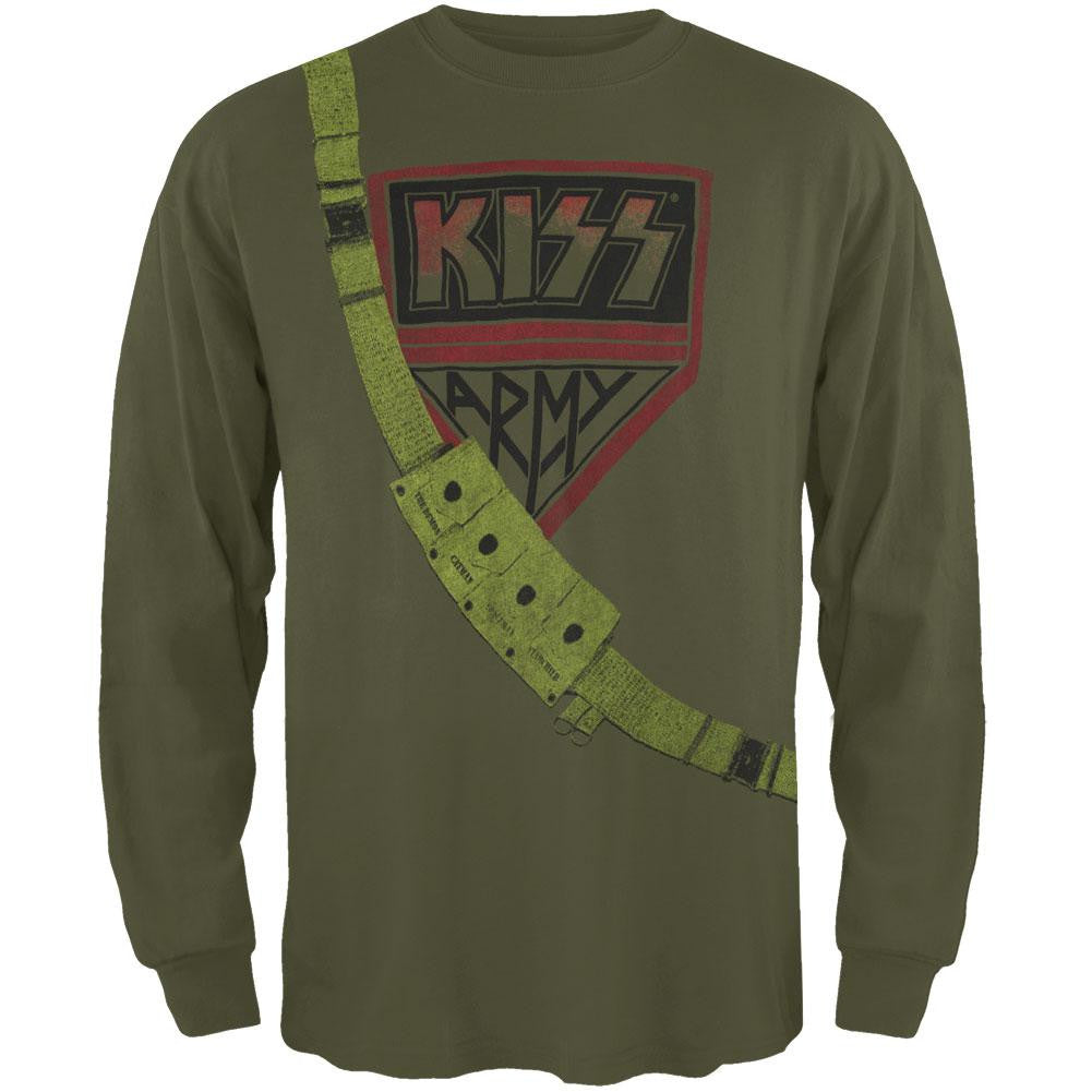 Kiss - Kiss Army Premium Juvy Long Sleeve T-Shirt Juvenile Long Sleeves Kiss J7/8 Green