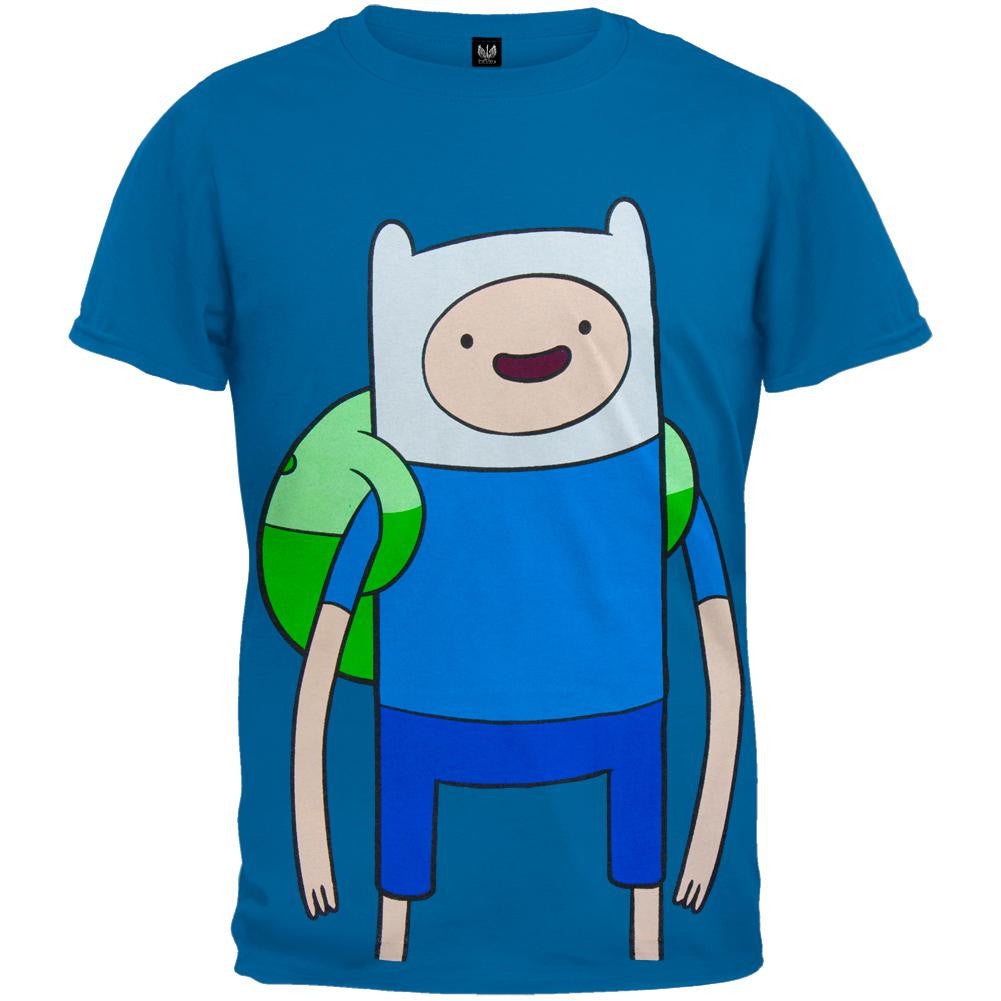 Adventure Time - Large Finn Youth T-Shirt Youth T-Shirts Adventure Time SM Blue 