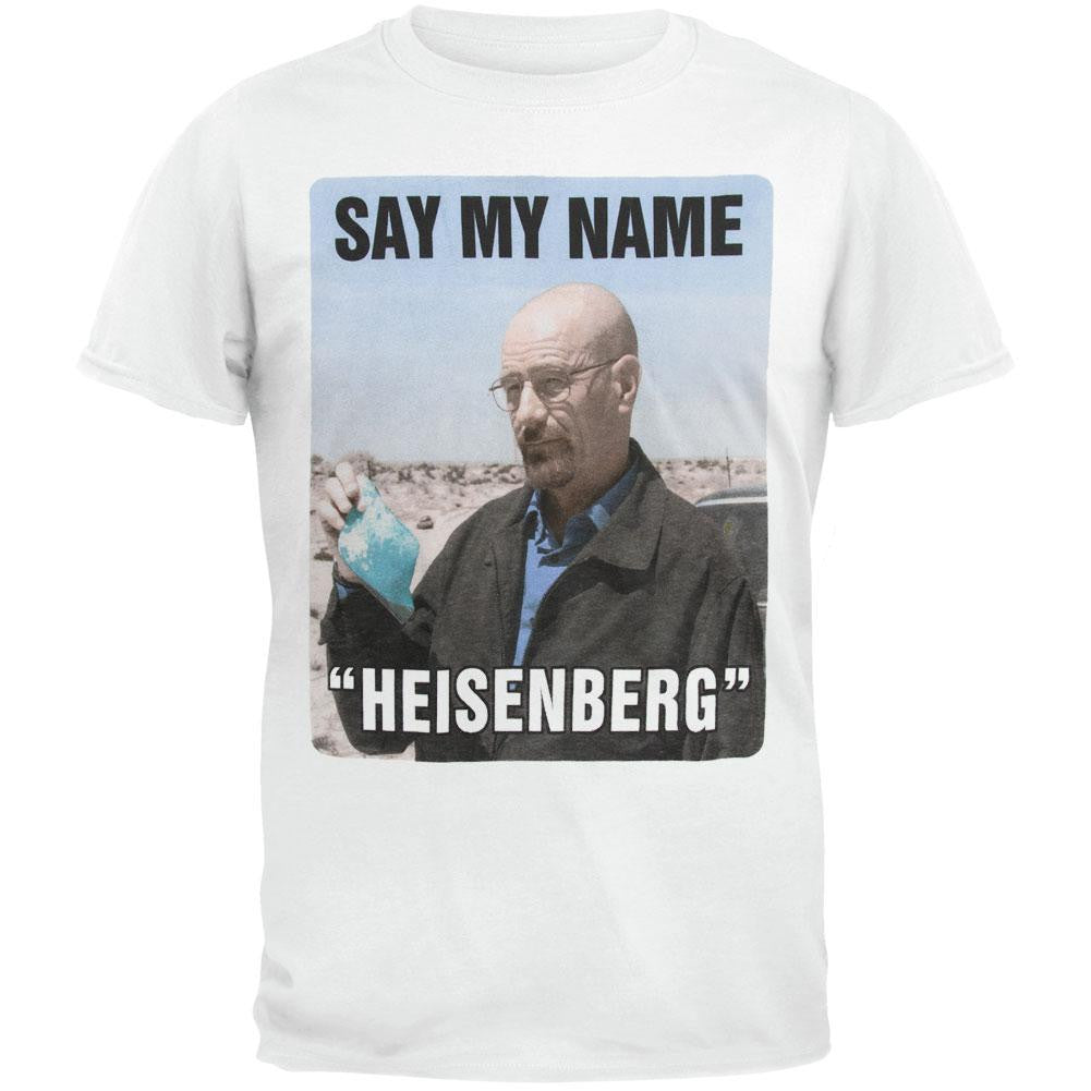 Breaking Bad - Say My Name T-Shirt Men's T-Shirts Breaking Bad SM White 