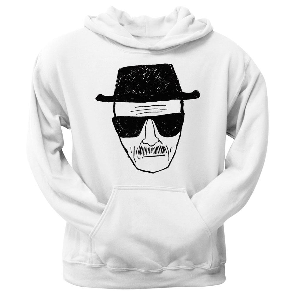 Breaking Bad - Heisenberg Sketch Pullover Hoodie Men's Hoodies Breaking Bad LG White 