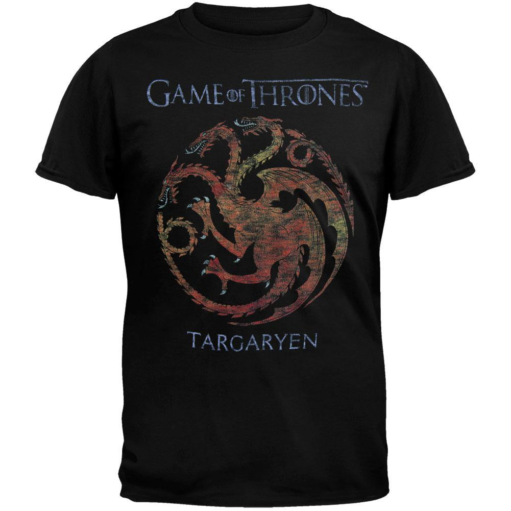 Game of Thrones - Targaryen T-Shirt Men's T-Shirts Game of Thrones SM Black 