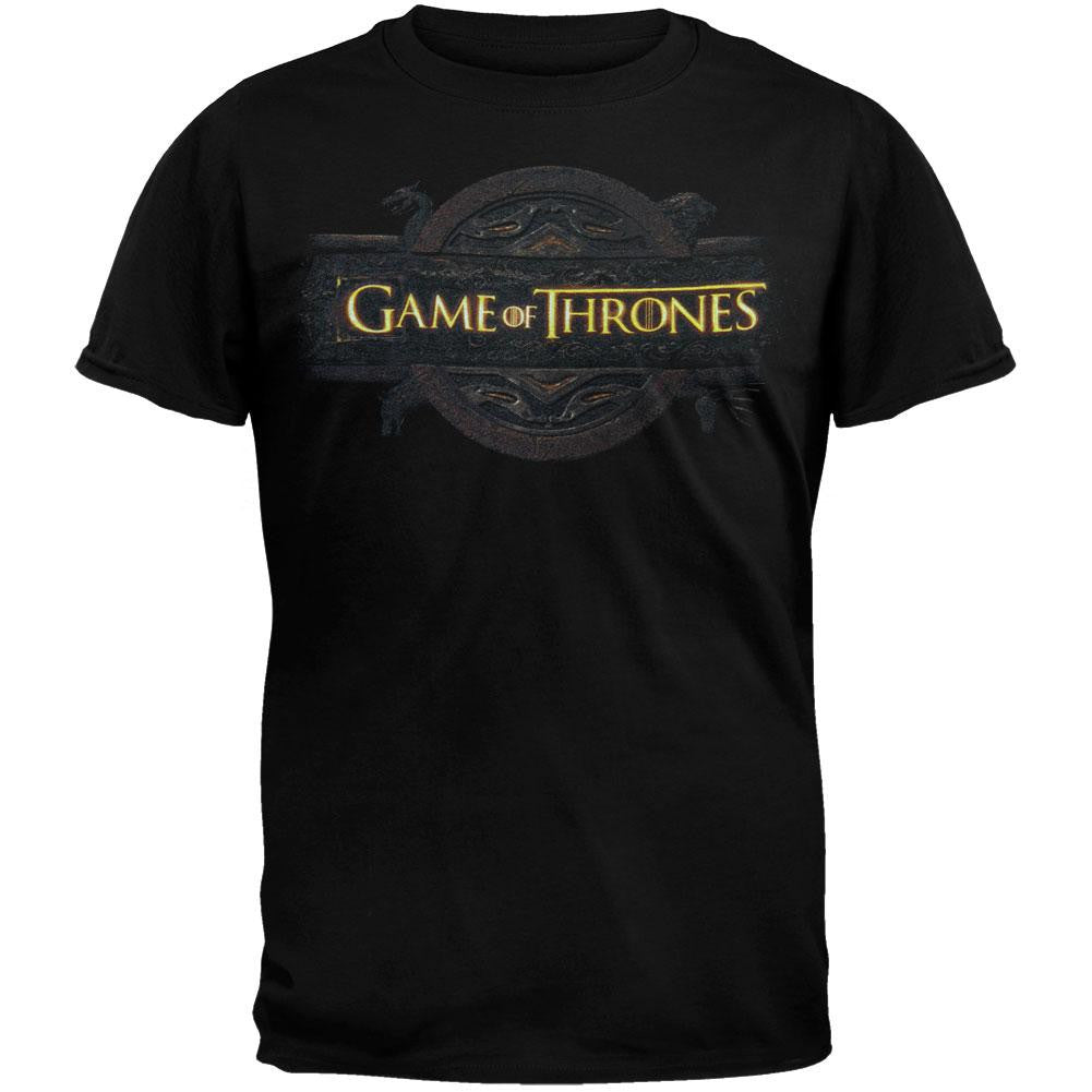 Game of Thrones - Wood Logo T-Shirt Men's T-Shirts Game of Thrones SM Black 