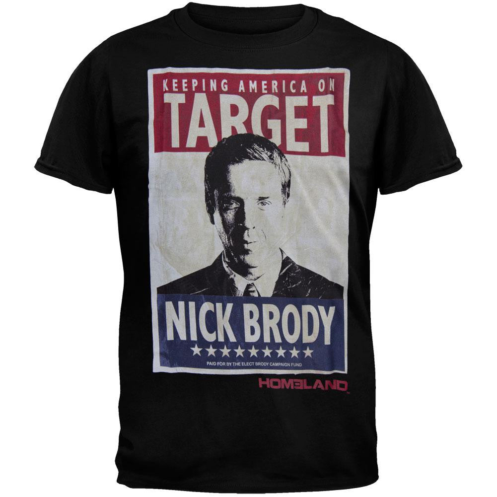 Homeland - Nick Brody Campaign Poster T-Shirt Men's T-Shirts Homeland 2XL Black 