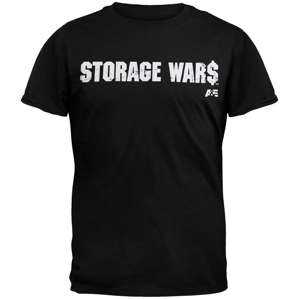 Storage Wars - Distressed Logo T-Shirt Men's T-Shirts Storage Wars SM Black 