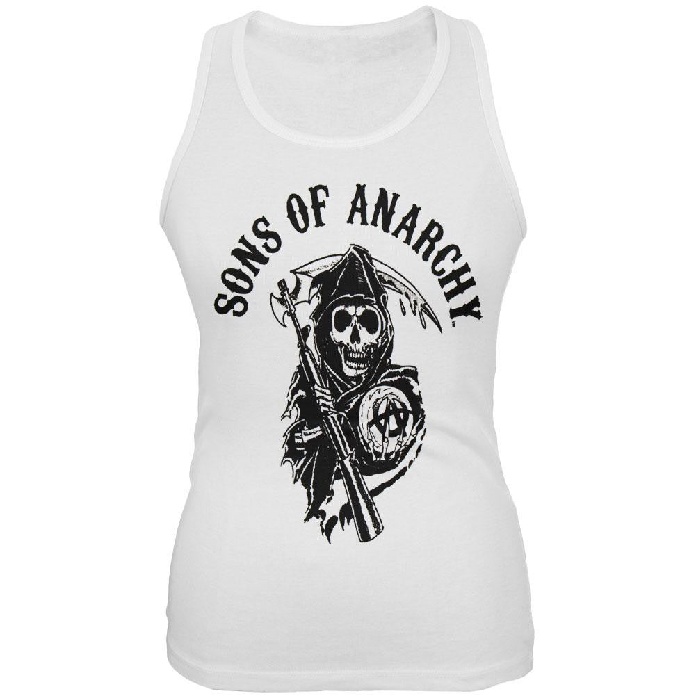 Sons of Anarchy - Classic Reaper Juniors Tank Top Juniors Tank Tops Sons of Anarchy SM White