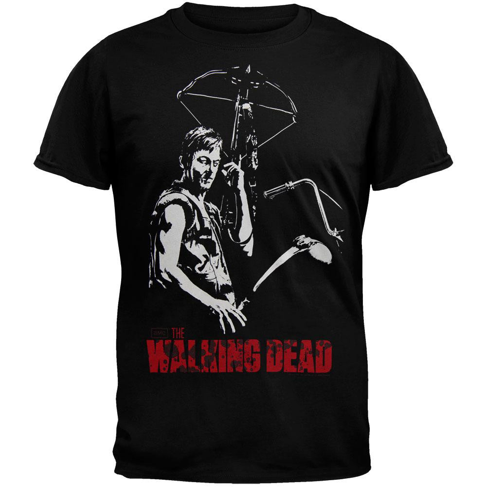 Walking Dead - Daryl Dixon T-Shirt Men's T-Shirts Walking Dead SM Black