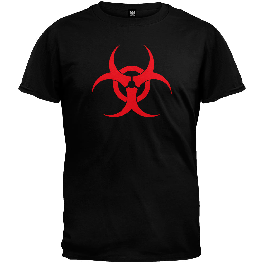 Zombie Biohazard Symbol T-Shirt Men's T-Shirts Old Glory 3XL Black 