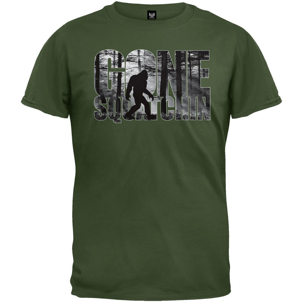 Gone Squatchin Green T-Shirt Men's T-Shirts Old Glory   