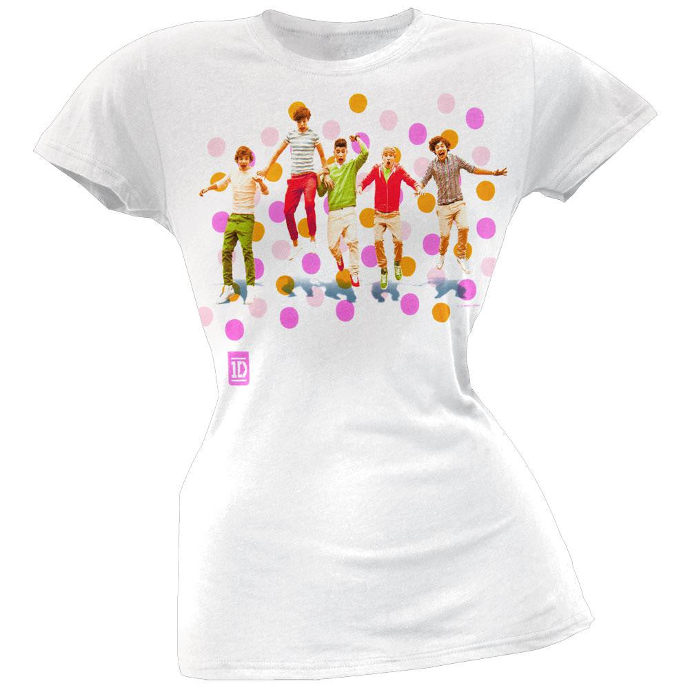 One Direction - Multi Dots Juniors T-Shirt Juniors T-Shirts One Direction LG White 