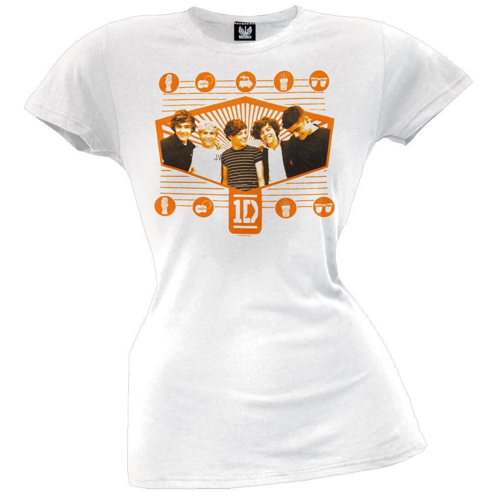 One Direction - Radiant Hexagon Juniors T-Shirt Juniors T-Shirts One Direction MD White